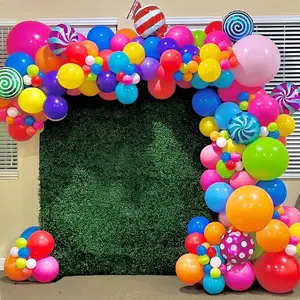 Candy Rainbow Balloon Arch Kit 137 count Pastel Rainbow Balloons with Lollipops Balloon for Candy Land Sweet  Birthday Party Decoration
