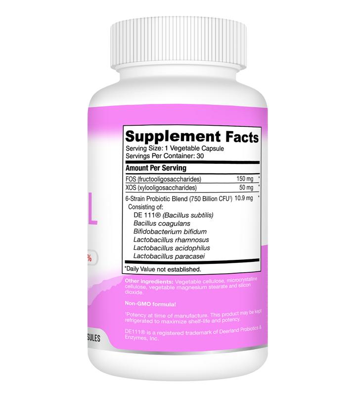 Vaginal Probiotics for Women – Advanced Feminine Care for pH Balance, Odor & Gut Health – Probiotic & Prebiotic Blend with DE111, Bacillus Coagulans & Lactobacillus – 30 Capsules