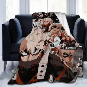 Bakugou Katsuki My Hero Academia Anti-Pilling Fleece Blanket Comfortable Microfiber Throw Blankets Cozy Throws All Seasons