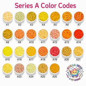 Stella Bead 2.6mm A Sreies Warm Autumn Color Refill - 10000 Fuse Beads, Perfect for DIY Craft Projects