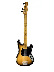 Woodcraft electric guitars AmpMaster 4 Bass short scale 30 Two Tone Burst Relic