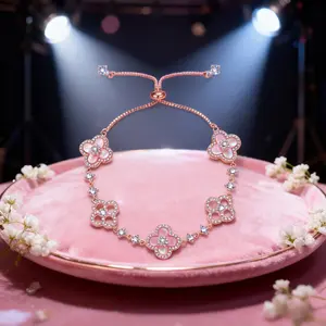 Women's Adjustable Rose Quartz Bracelet! Skin-Friendly & Waterproof
