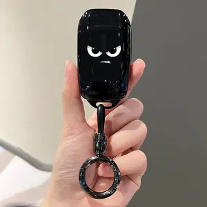 for Toyota Key fob Cover,case with chain,Tpu 360 Degree Protection Key Case compatible with 2021-2022 Venza,RAV4 Prime,Sienna,Land Cruiser,Fortuner,Mirai,Black