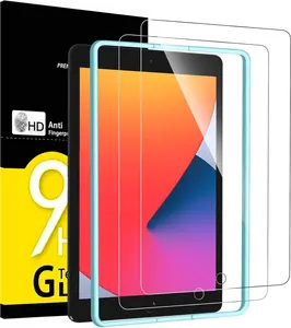 2 Pack Designed for iPad 9(2021)/iPad 8(2020)/iPad 7(2019) 10.2 Inch, 9th/8th/7th Generation, Screen Protector Film - Installation Frame Included