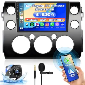 Android Radio for【Toyota FJ Cruiser 2007-2018】Wireless Carplay Android Auto, 9Inch Touchscreen Radio with WIFI GPS Bluetooth DSP RDS Backup Camera Mic