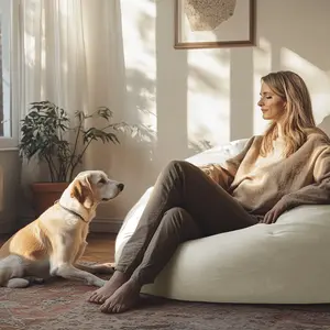 Bean Bag Chair for Adults, Oversized Beanbag for Gaming Reading Foam Filled Couch Furniture with Soft Removable Cover, Giant Round Comfy Sofa