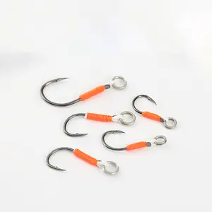5pcs Lure Single Hook Handmade Fishing Hooks, Strengthened Customizable Fishing Hooks, Durable Fishhooks for Angling