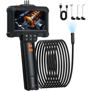 KAIWEETS Handheld Industrial Borescope Endoscope Camera Tool with 16.4FT  Semi-Rigid Cable, Waterproof Inspection Camera, Detecting Tools for Sewer & Automobile Air Conditioner & Wall Inspection Use