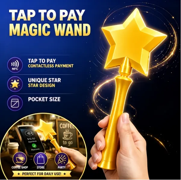 3D Printed Tap to Pay Magic Wand, Starlight Contactless Payment Wand, Portable NFC Payment Gadget, Multi-Color Creative Payment Accessory