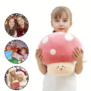 12-Inch Adorable Large Mushroom Plush Pillow, Soft And Huggable, Perfect Squishy Stuffed Toy for Children And Girlfriends, Ideal Gift for Birthdays, Halloween, Christmas, And Valentine'S Day