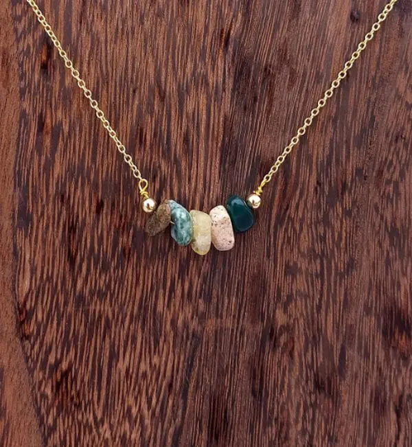 Handmade VIRGO Custom Crystal Chip Necklace | Healing Crystal Astrology/Zodiac Necklace | Silver and Gold Chain Dainty Gemstone Jewelry | Birthday & Anniversary