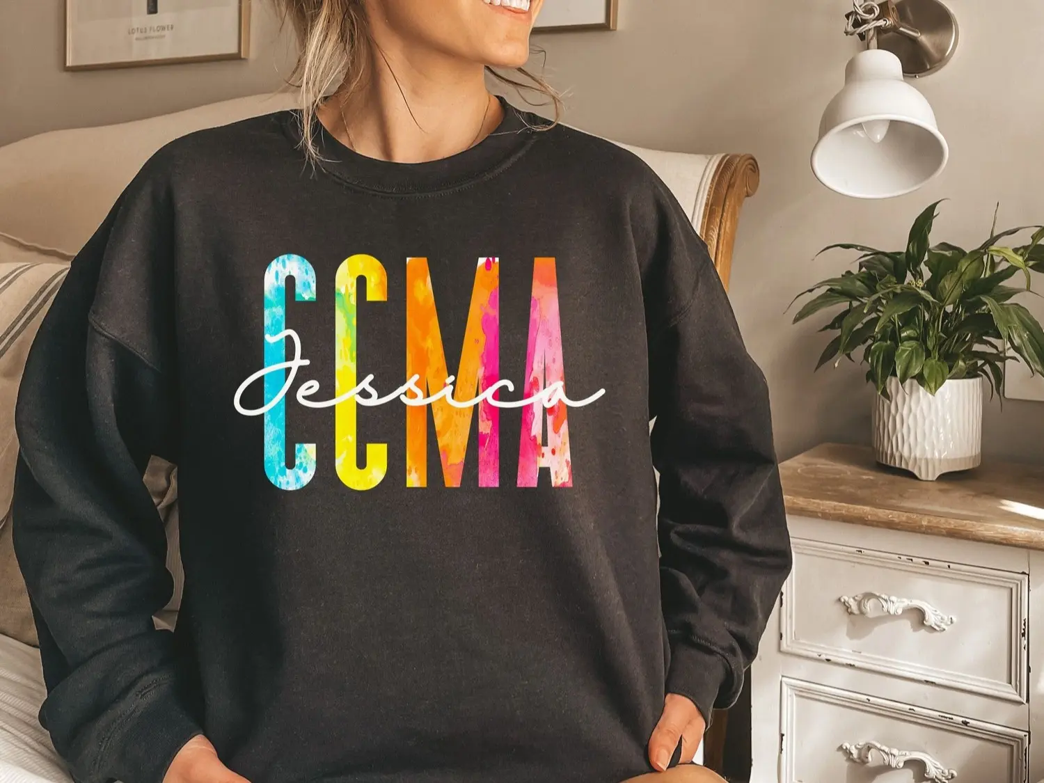 Custom CCMA shirt, sweatshirt, hoodie, long sleeve, gift, personalized Certified Clinical Medical istant, cma, ma