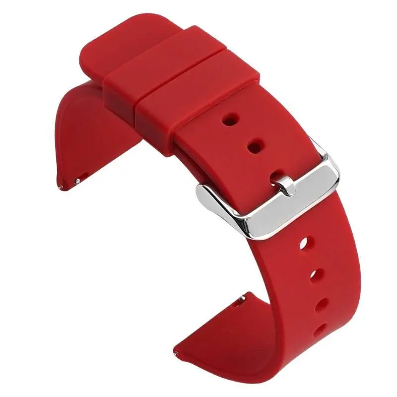 Waterproof silicone watch strap, rubber quick-release flat universal strap for men and women's smartwatches Waterproof silicone watch strap, rubber quick-release flat universal strap for men and women's smartwatches