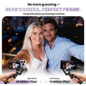 GemMee G100 Magnetic Phone Vlog Selfie Monitor Screen for iPhone & Android 4K 60fps Recording with 3000mAh Battery Capacity & 3.97" HD Display Vlogger Content Creator Video Gear Smartphone Cellphone phone accessories content creator tools