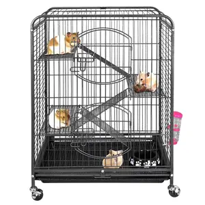 Segawe Ferret Cage Rabbit Chinchilla Rat Cage Small Animal House 37" 4 Levels