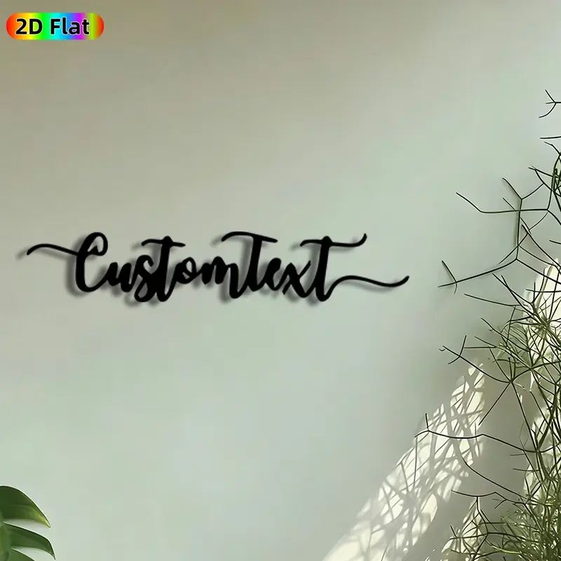 1pc Custom Text Metal Wall Art, Personalized Lettering Statue Mural, Artistic Metalwork, Intricate Craftsmanship, Perfect for Anniversary, Housewarming Decor, Perfect for Living Room Bedroom Office Decor, Ideal Gift for Personalized Decor Enthusiasts.