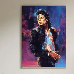 [SALE UP TO 45%] Michael Jackson Oil Painting Wall Art, Gift For All, Fans Gift