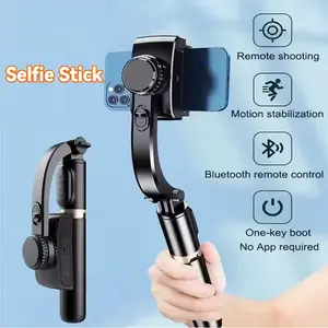 Handheld gimbal 360 ° shooting stabilizer Bluetooth selfie stick with aluminum tripod for iPhone and Xiaomi video recording