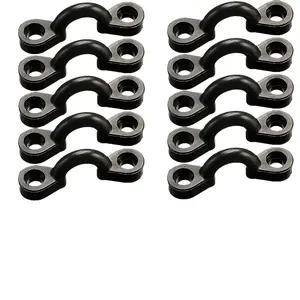 Kayak Pad Eye Kit, 10 Nylon Elastic Deck Ring Tightening Pad Eyes, 20 Screws for Boat Kayak Deck Rigging Set