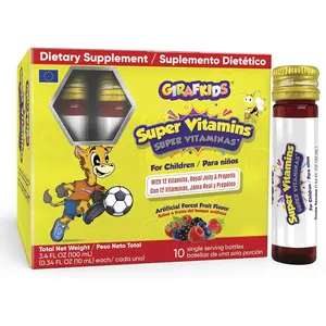 GirafKids Super Vitamins for Kids with Royal Jelly and Propolis, 10 multivitamin servings - Wellness Formula Vitamin C, B Complex, D3, E & Folic Acid - Daily Immune Support for Children Ages 4+