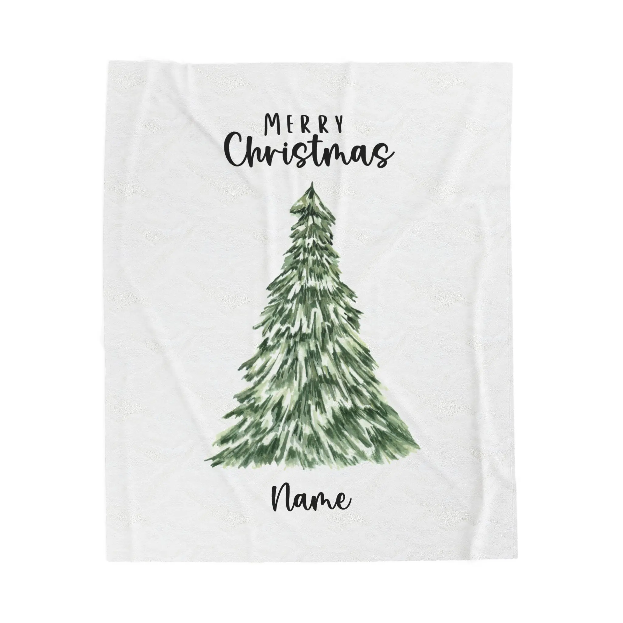Christmas Tree Personalized Blanket, Cozy Throw for Winter Celebrations, Holiday Gift, Home Decor, Family Keepsake