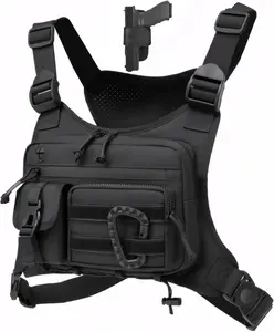 Outdoor Chest Bag For Men and Women, Tactical Vest For Running, Cycling, EDC Chest Pack Rig For Sports and Workouts