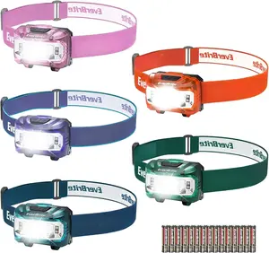 Headlamp, 5 Pack  Headlamp with Red Light and Memory Function,  Lamp for Adults and  with 5 Modes, Bright Headlamps for Camping, Running,  Included