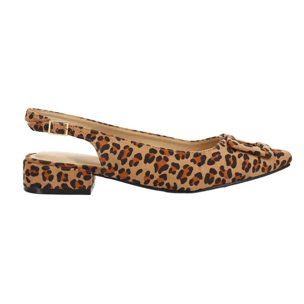 CL by Laundry Womens Sweetie Leopard Slingback Flats Casual - Beige, Brown CL by Laundry Womens Sweetie Leopard Slingback Flats Casual - Beige, Brown