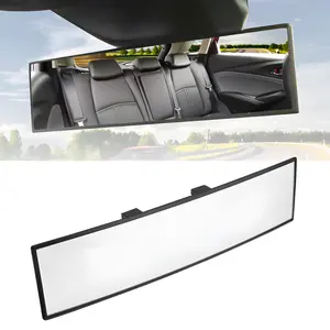 Car Rearview Mirror, 11.2 Inch Panoramic Wide Angle Anti-Glare, Clip on Auto Rear View Mirror, HD Clear Convex Surface, Car Interior Accessories Universal for SUV, Truck, Van, Vehicles car stuff