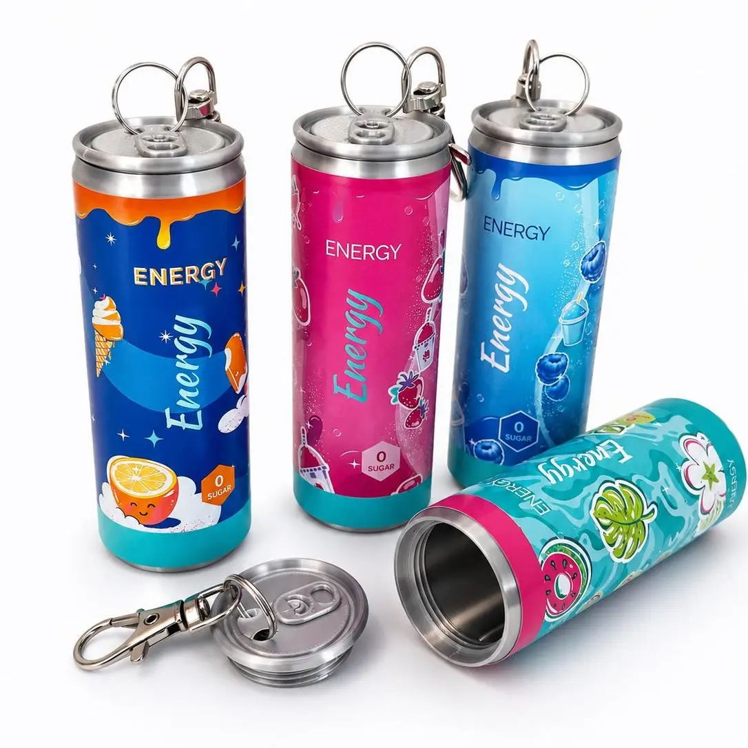 Mini Energy Drink Keychain & Lip Balm Holder Mini Energy Drink Keychain & Lip Balm Holder