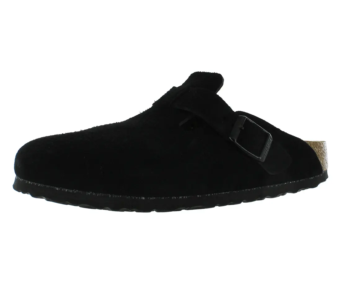 Birkenstock Boston Suede Narrow Unisex Shoes, Casual Shoes Clogs, Footwear, Classic Clogs, Flat, Solid