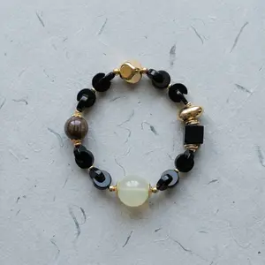 Citrine × Black Agate 'Armor' Bracelet