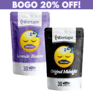 Hibertape - DUO PACK - Mouth Tape for Sleeping and Snoring, Jawline Shaper for Men and Women, Sleep Like a King or Queen, Free Your Sleep Hostage, CPAP Friendly,