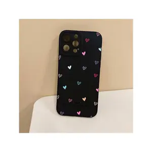 A Stylish And Innovative Phone Case Featuring A Colorful Hearts Design, Designed To Be Shock-Resistant, Compatible With Various  Models Including 16, 15, 14, 13, 12, 11 Plus, Pro Max, XS, XR, Mini, 7, 8, SE2, And SE3.
