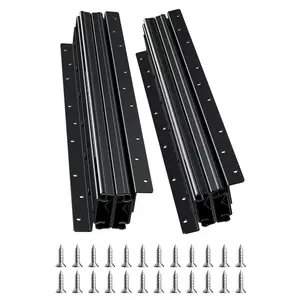 fathersdaygift VEVOR Undermount Drawer Slides, 16 inch, Full Extension Ball Bearing Under Stair Cabinet Rails, 260 LB Load Capacity Heavy Duty Bottom Stair Cabinet Glides Track Runners, for DIY Replacement, Black
