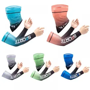 Anti-UV Ice Silk Cooling Arm Covers and Face Mask Neck Cover Scarf for Football, Golf, Cycling and Baseball Sports Sun Protection Sleeve Set