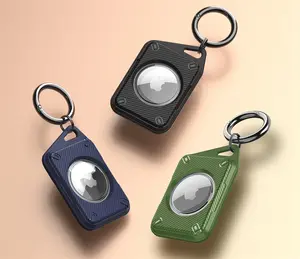 Airtag Holder for Apple Air Tag Holder, Airtag Case with Anti-Lost Keychain Key Ring, Protective Cover Suitable for Kids' Backpacks, Dog Collars, Multi-Color Airtag Accessories