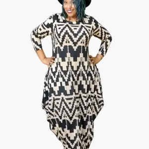 Windsor Reg & Plus Size Stretchy Oversized Pull-on Maxi Dress with Pockets Sizes M-5X