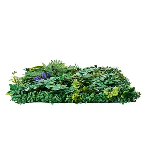 Artificial Grass Wall Panels, 12 PCS 20 x 20 inch, 3D Combination Greenery Boxwood Panel for Indoor Outdoor Green Decor & Ivy Fence Covering, Privacy Backdrop Wall Hedge Screen for Garden