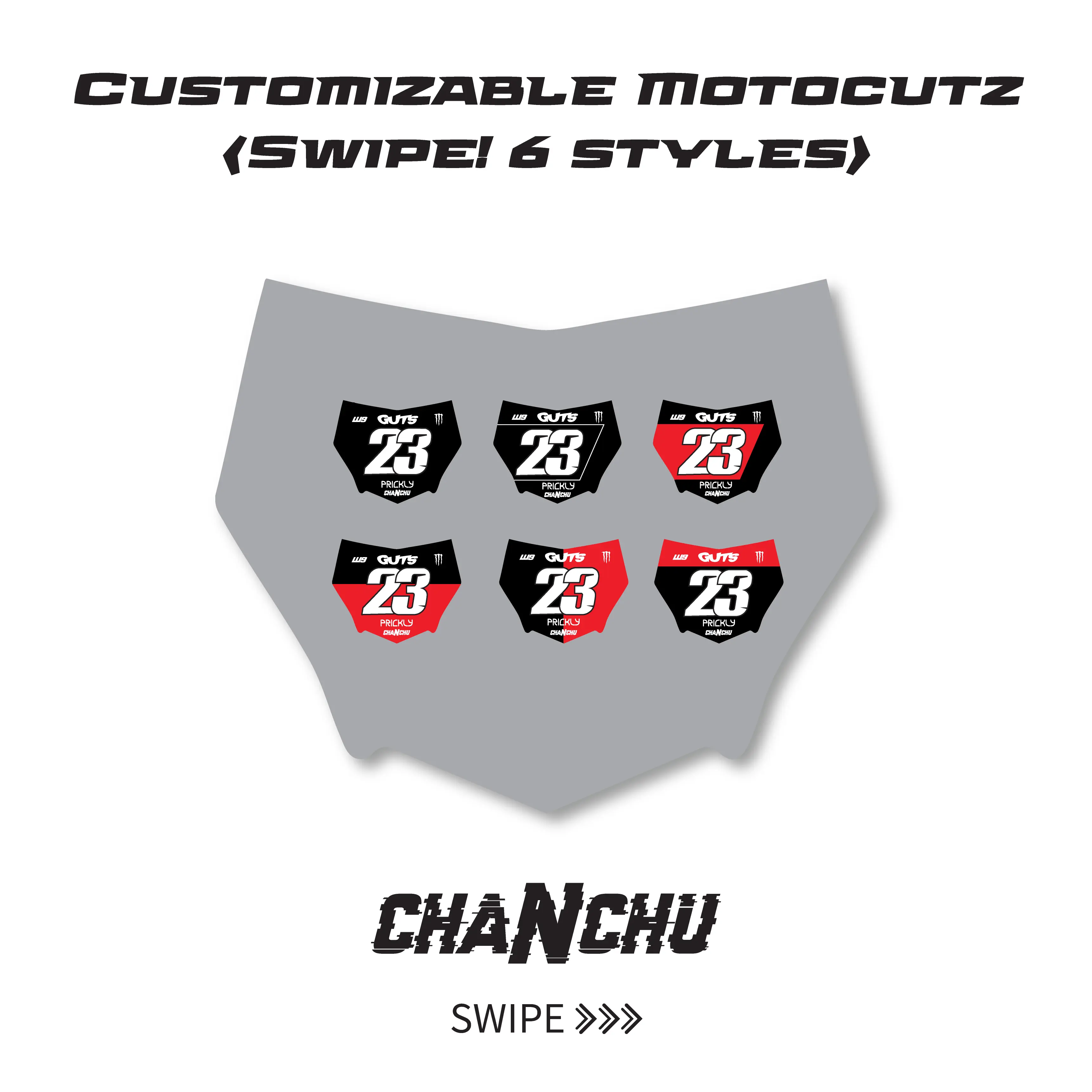 Customizable Motocutz E-Bike Number Plate Decal - Made to order Customizable Motocutz E-Bike Number Plate Decal - Made to order