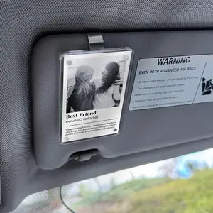 Best Friend Gift - Custom Car Visor Photo Clip - Thoughtful Friendship Keepsake - Personalized Long Distance & Bestie Birthday Gift