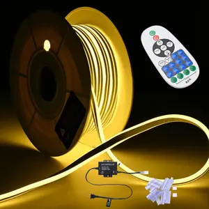 Yescom 50ft Flex LED Neon Rope Light Warm White RF Remote