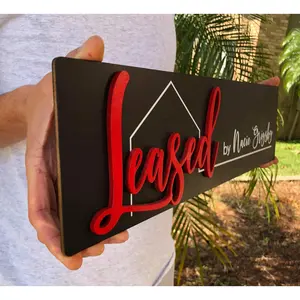 Rectangle Shaped Sign "Leased"