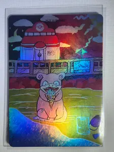 Slowpoke Ice Cream Beach Card