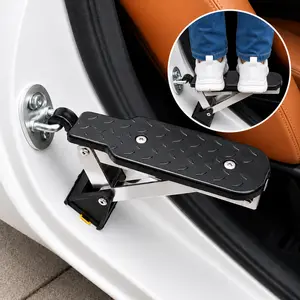 Adjustable Car Door Step for Easy Roof Access, Foldable Door Latch Hook Pedal, Anti-Slip Platform for SUV, Truck & Car