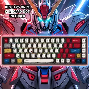 Keycap Gund@m - Trans Led - Side Print - PBT Double Shot, DyeSub - Cherry Profile