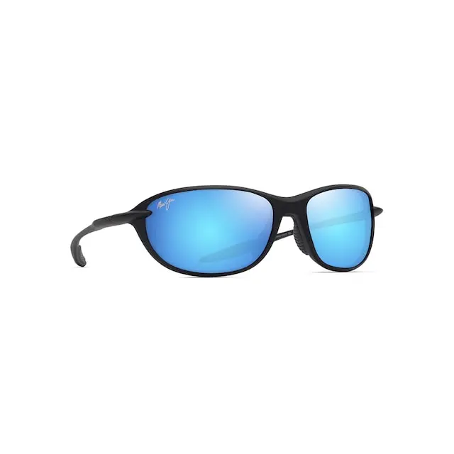 Maui Jim Ho'okipa Ultra R Sunglasses B339-02A Matte Black Frame Blue Hawaii Lenses