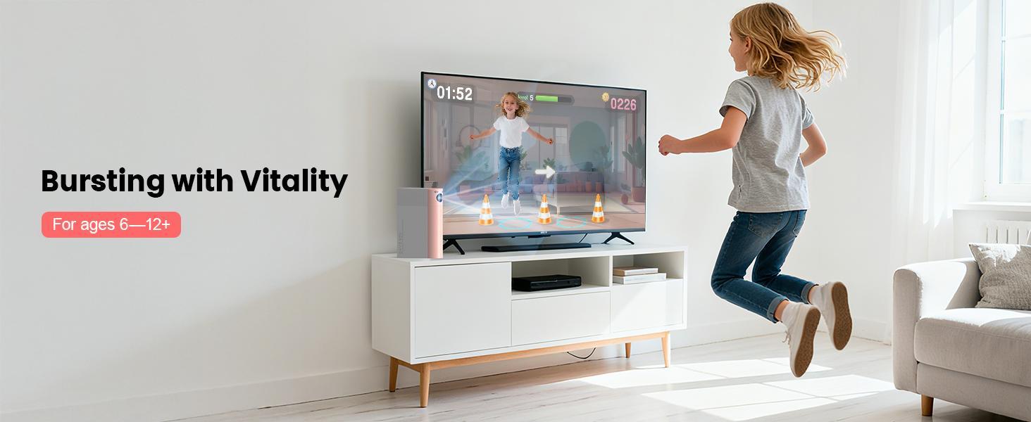 AR Motion Gaming Console: 28 Interactive Games Motion Sensor 2-Player Wireless Controllers & TV Hookup – Ultimate Family Entertainment System for Kids & Adults