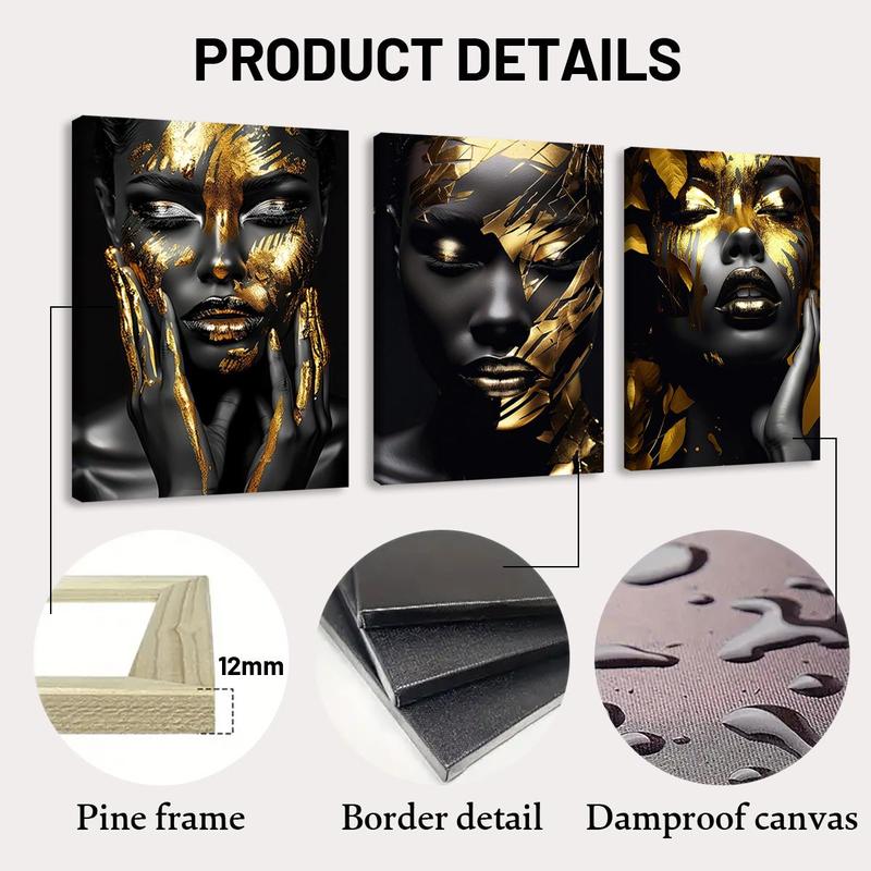 Wooden Framed Canvas Painting, 3 Counts Modern Graffiti Figure Pattern Poster, Fashion Figure Home Decoration, Room Mural, Office Decoration, Wooden Wall Art Wooden Framed Canvas Painting, 3 Counts Modern Graffiti Figure Pattern Poster, Fashion Figure Home Decoration, Room Mural, Office Decoration, Wooden Wall Art