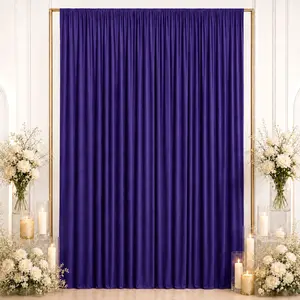 Spandex Backdrop Curtain Purple 10ft x 12ft, 4-Way Stretch Wrinkle-Free Photo Booth Backdrop with Rod Pockets for Wedding & Events